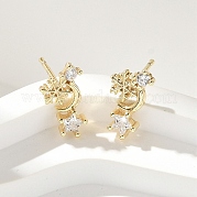 Серьги-гвоздики из циркония EJEW-Q014-31G