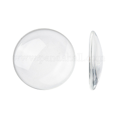 Cabochons en verre transparent, cabochon en dôme clair pour la fabrication de bijoux pendentif photo camée, demi-rond, 34.5~36x7.5mm