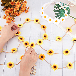 4 шт. 4 стиля тканевый цветок хиппи ободок цветочная корона OHAR-CP0001-17