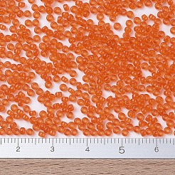 MIYUKIラウンドロカイユビーズ  日本製シードビーズ  11/0  （rr139)透明タンジェリン  11/0  2x1.3mm  穴：0.8mm  約50000個/ポンド&nbsp;SEED-G007-RR0139