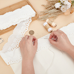 7.5 ярд хлопковой кружевной ленты с вышивкой в виде клубники и банта&nbsp;OCOR-FG0002-53B