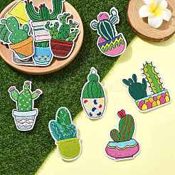 15 шт. 15 стили нашивок на одежду из полиэстера с изображением кактуса&nbsp;PATC-CJ0001-04