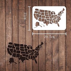 Большие пластиковые многоразовые шаблоны трафаретов для рисования DIY-WH0202-043