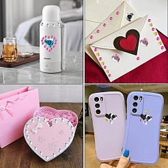 8 лист 4 стилей акриловых самоклеящихся наклеек со стразами AJEW-YW0001-32