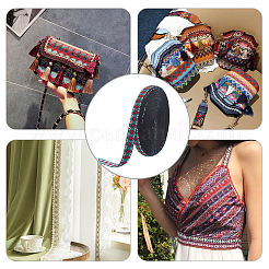 10 ярд полиэфирные ленты с вышивкой в этническом стиле OCOR-WH0070-56