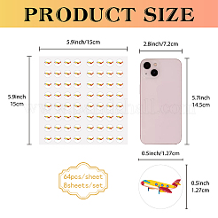 Водостойкие самоклеящиеся наклейки с картинками&nbsp;DIY-WH0370-007