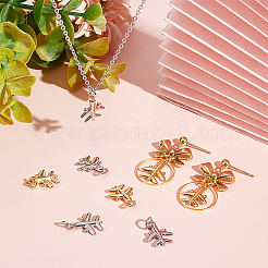 8 ciondolo in ottone bicolore&nbsp;KK-BBC0012-89