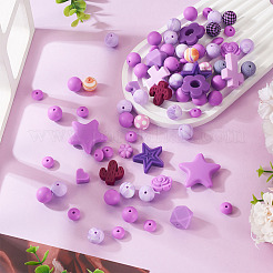 92 шт. прозрачные силиконовые фокусные бусины&nbsp;SIL-TA0002-85C