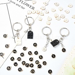 Наборы для изготовления брелока-подвески из смолы и сплава с эмалью и конструкторами в виде алфавита своими руками&nbsp;DIY-CJ0002-80