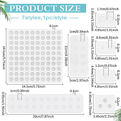 7 Stück Acrylperlen-Designbretter in 7 Stilen&nbsp;ODIS-BC0001-16
