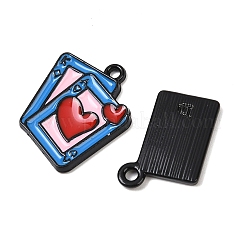 Эмалевые подвески из сплава игральных карт&nbsp;ENAM-I078-01EB