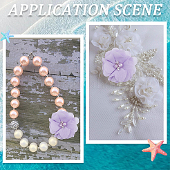 30 шт. полиэстер и пластик искусственный жемчуг и стразы цветочные украшения аксессуары&nbsp;DIY-SP0006-06D