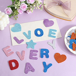 8 комплект 8-х цветных самоклеящихся наклеек из пластика eva с заглавными буквами DIY-SP0002-68