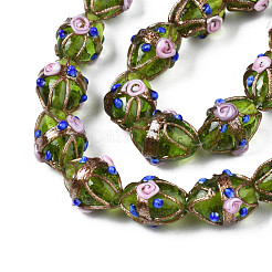 Ручной золотой песок бусины бисер нитей LAMP-N021-40F