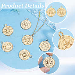 6 pendentif en acier inoxydable 304&nbsp;STAS-BBC0010-74