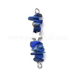 16 pz 16 stili di pietre preziose miste con perline e ciondoli con connettore a stella in ottone&nbsp;PALLOY-JF03064-01