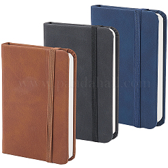 3 quaderno rettangolare in pelle PU da 3 colori&nbsp;AJEW-CL0003-36