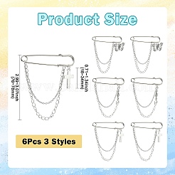 6 шт. 3 стиля латунных украшений для обуви&nbsp;HJEW-CJ00068