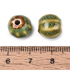 Perles ondulées en porcelaine vintage&nbsp;PORC-N013-11E
