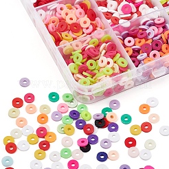 2400шт 15 цвета бусины из полимерной глины ручной работы CLAY-YW0001-27B