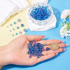 4 нити 4 стиля прозрачные стеклянные бусины с покрытием для выпечки&nbsp;DGLA-TA0001-32B