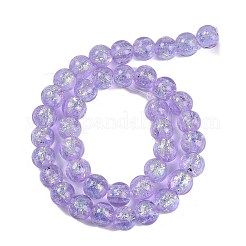 Нити из фольгированных бусин лэмпворк ручной работы&nbsp;FOIL-K003-06B-01