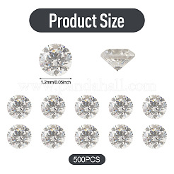 500 cabujones de circonita cúbica de grado AAA con forma de diamante&nbsp;ZIRC-TADJ0001-01F
