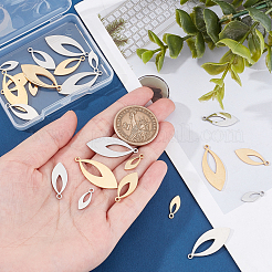 24 шт. 2 цвета 3 размера 201 подвески из нержавеющей стали&nbsp;STAS-UN0032-65