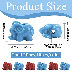 20шт 2 цвета синтетические коралловые бусины&nbsp;CORA-YW0001-03