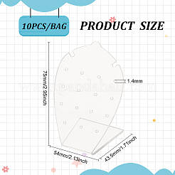 10 шт. L-образные акриловые наклонные подставки для сережек EDIS-FG0001-64