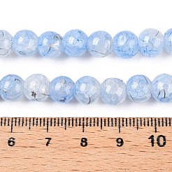 Perles de verre craquelé drawbench brins&nbsp;GLAA-N006-8mm-04