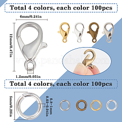 400 шт. 4 цвета из цинкового сплава FIND-SP0001-35