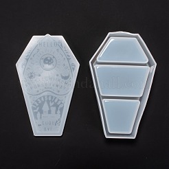 DIY棺収納ボックスシリコンモールド  レジン型  粘土工芸の金型ツール  ハロウィーンをテーマにした  ホワイト  181x113x44.5mm&nbsp;DIY-P027-02