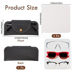 1 шт. прямоугольный футляр для очков из искусственной кожи&nbsp;AJEW-CN0005-53A