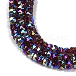 Стеклянные бусины с гальваническим покрытием &nbsp;GLAA-Q105-03E