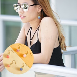 3d серьги-подвески с цветком из смолы EJEW-SW00019-05