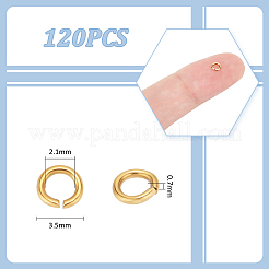 120 pieza de anillos de salto abiertos de acero inoxidable 304&nbsp;STAS-UN0060-83A