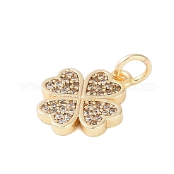 Placcatura a cremagliera in ottone micro pavé di ciondoli con zirconi chiari&nbsp;KK-Z060-13G
