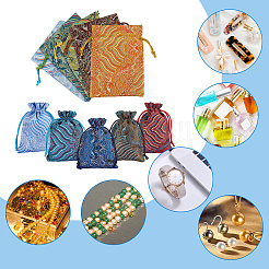 10шт. 10 стильных шелковых и парчовых мешочков ABAG-NB0001-86