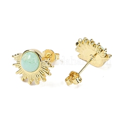 Boucles d'oreilles en jade naturel&nbsp;EJEW-K288-01G-08