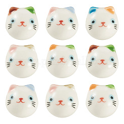 Cuentas de cerámica de porcelana impresas a mano&nbsp;PORC-BG0001-03