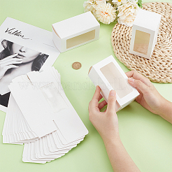 Бумажные коробки для конфет с прозрачным окошком из пвх&nbsp;CON-WH0097-07A-01A