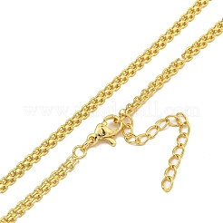 Стойка гальванизированная латунная веревка цепи ожерелья для женщин&nbsp;NJEW-C059-26G