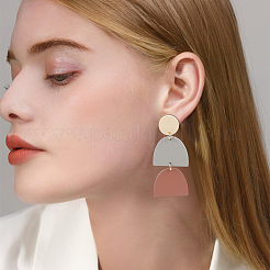 3 пара сережек-гвоздиков из полимерной глины в двух стилях с булавками из хирургической нержавеющей стали 316 EJEW-AN0004-28