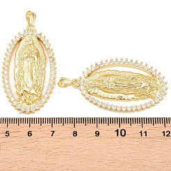 Латунные микропаве прозрачные подвески с фианитом&nbsp;KK-C170-21G