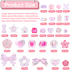 264 pièce de perles acryliques de 27 styles mixtes&nbsp;TACR-PA0001-26