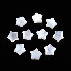ナチュラルホワイトシェルビーズ  スター  5.5x5.5x2mm  穴：0.8mm&nbsp;SSHEL-N032-54A
