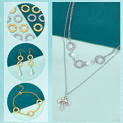 60 шт. 2-х цветные подвески-соединители из нержавеющей стали 304&nbsp;STAS-PH0005-12