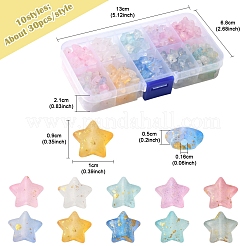 300 шт. 10-х цветные матовые акриловые подвески&nbsp;OACR-FS0004-09