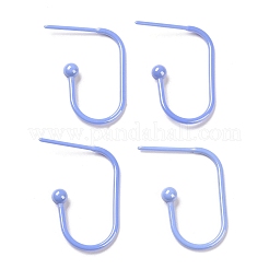 Гипоаллергенные серьги-гвоздики овальной формы из биокерамики с цирконием EJEW-Z023-04A